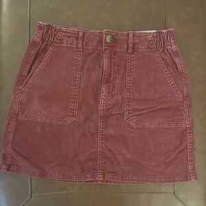 American Eagle Corduroy Burgundy Skirt